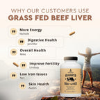 Ancestral Supplements Beef Liver Support Capsules, Iron & Energy, 180 Ct