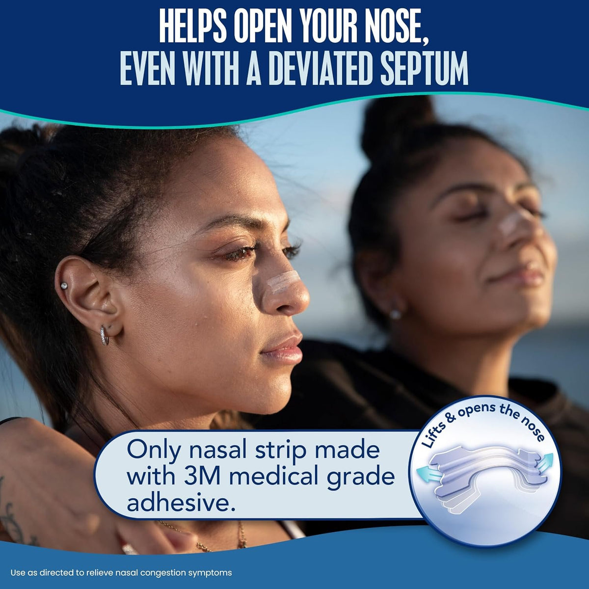 Breathe Right Nasal Strips, Relieves Nasal Congestion, Large, Clear, 30 ct