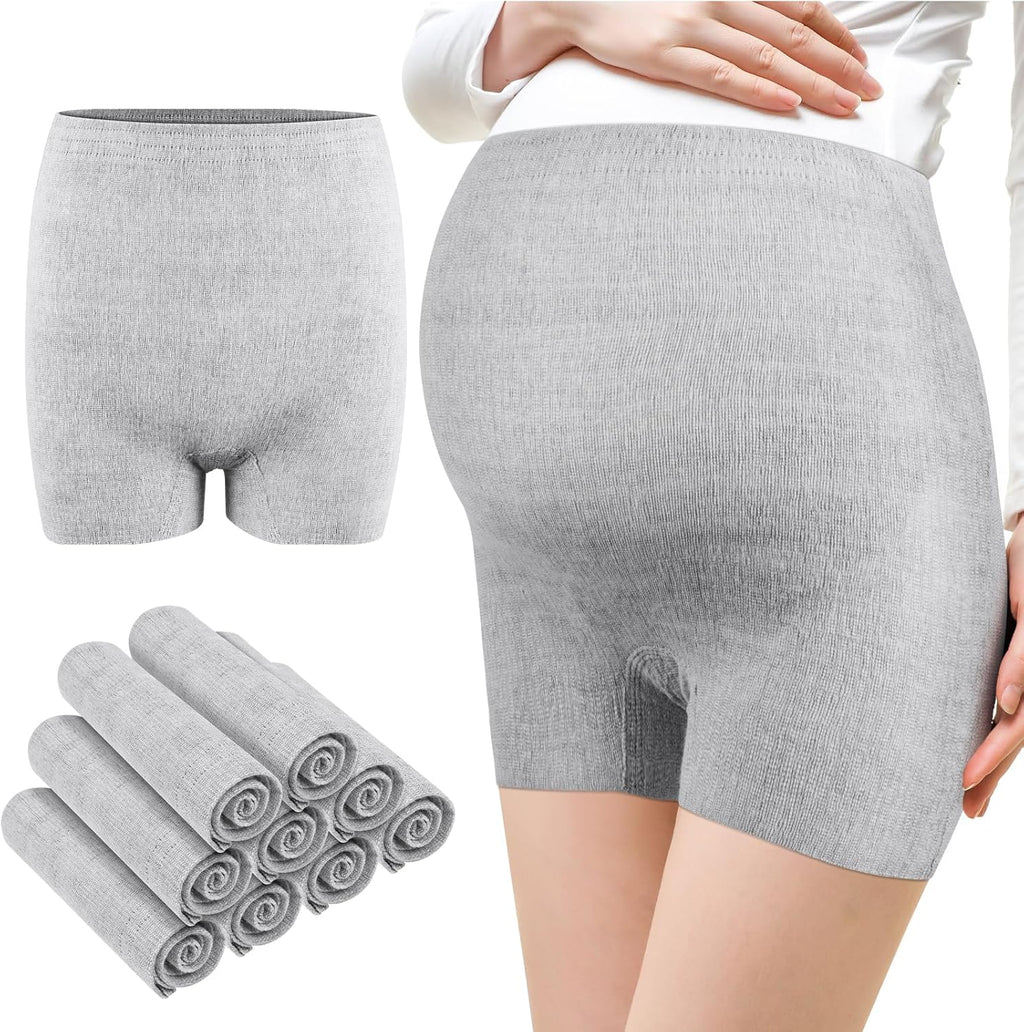 ACWOO Disposable High Waist Postpartum Underwear for Caesarean Section 9 PCS Seamless Pregnant Panties Maternity Caesarean Underwear Super Stretchy Breathable Absorbent