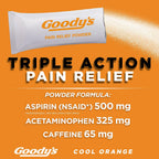 Goody's Triple Action Pain Relief, Cool Orange Powder, 24 Count, Pack of 2 | Goodys Headache Powder, With Acetaminophen, Aspirin & Caffeine, Fast & Effective Headache Relief for Adults, Dissolve Packs