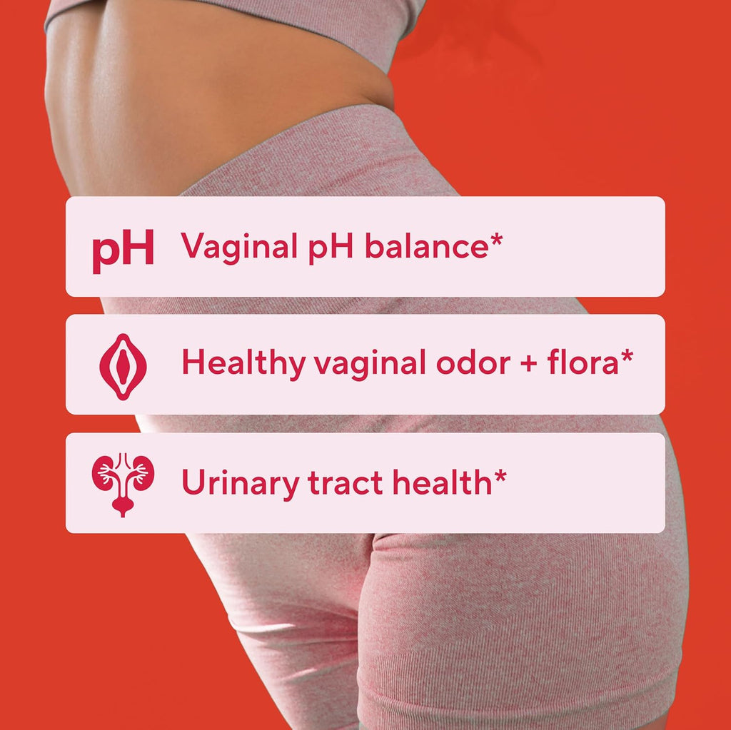 Premium Vaginal Probiotics for Women – Clinically Studied Lactobacillus Vaginal Probiotic with Prebiotic & Cranberry to Balance PH, Reduce Odor, Urinary Tract Support & Feminine Health – 60 Capsules