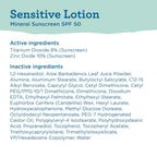Blue Lizard Sensitive Mineral SPF 50 Sunscreen Lotion, 100% Mineral Sunscreen, UVA/UVB Protection, Infused with organic Aloe Vera, Soothes and Hydrates, 5 fl oz