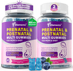 Prenatal Vitamins for Women Gummies + Methylfolate, DHA & Iron, Vegan,120Ct | w/ Omega-3, Organic Food Blend, Choline, Vitamin D3 B6 B12 - Multivitamin for Women Before, During & Post Pregnancy, 0g Sugar