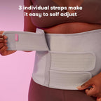 Frida Mom Postpartum Abdominal Support Binder | Natural Delivery & C-Section Recovery | 9" High Adjustable Compression Wrap, Gray