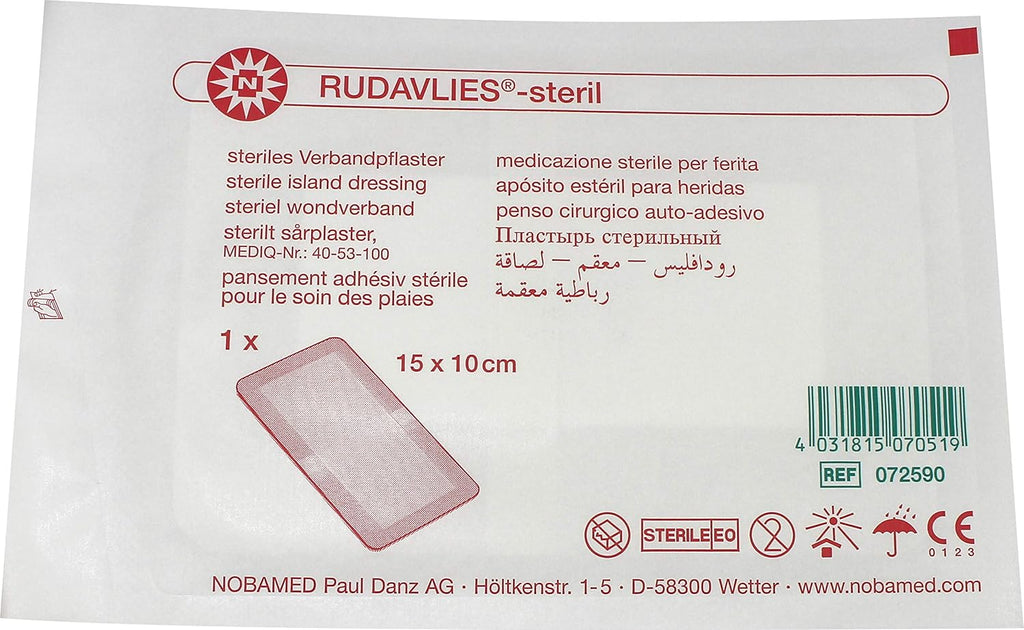Rudavlies Wound Dressings and Gauze Sterile 15 cm 10 cm