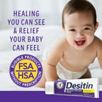 Desitin Maximum Strength Paste, 40% Zinc Oxide Paste, Diaper Rash Healing Ointment for Immediate Relief, Dermatologist Pediatrician Tested, Helps Heal Diaper Rash, Protects Up to 12 Hours, 4.8 Oz Tube