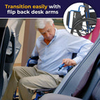 Drive Medical Blue Streak Lightweight Wheelchair, Footrests, 20" Seat