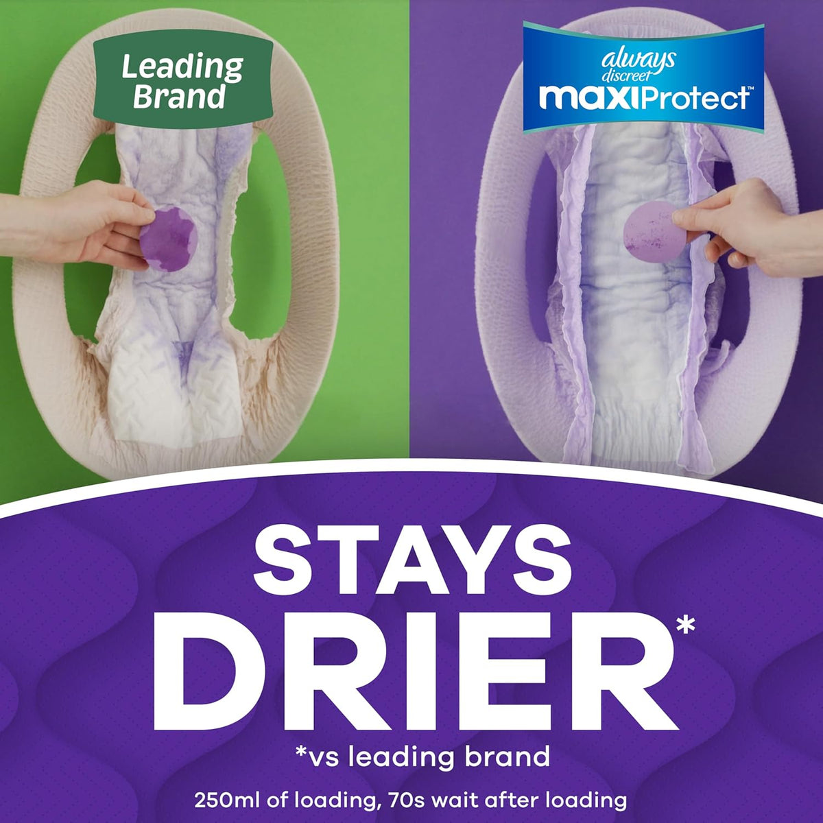 Always Discreet MaxiProtect Adult Diapers for Women, Incontinence Underwear, Postpartum Essentials, Bladder Leak Protection, Disposable Briefs, Maximum Plus Absorbency, Size L, 14 Count