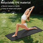 WEILA 1/2 Inch 70"x24" Foldable TPE Yoga Mat, Thick Non Slip Pilates Mat