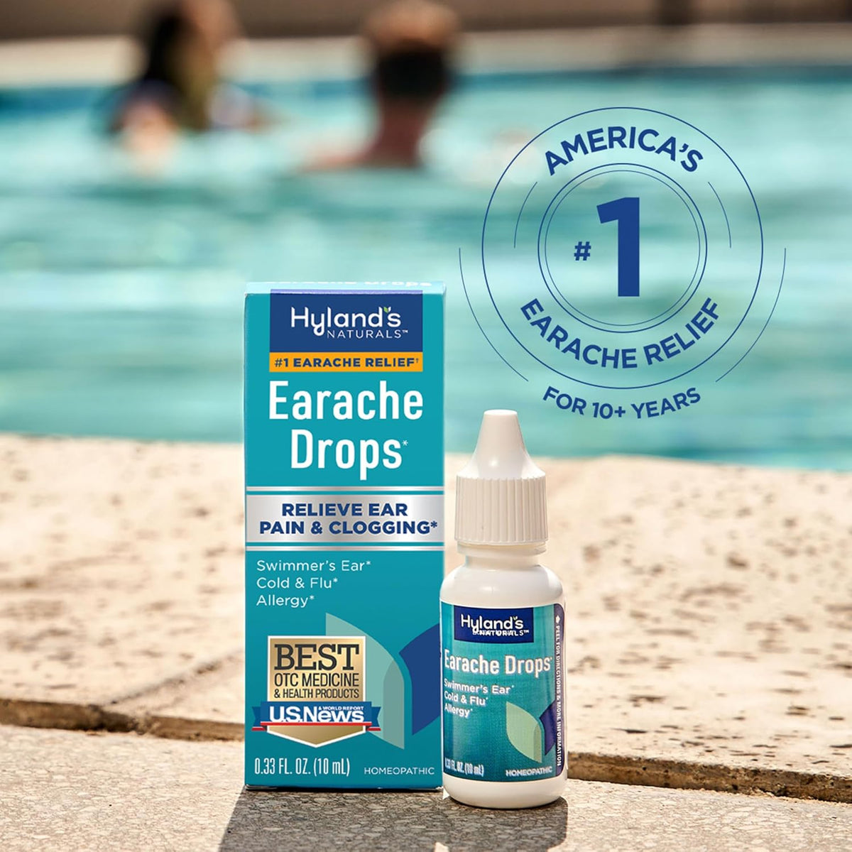 Hyland's Earache Drops, Multi-Symptom Day & Night Relief Ages 4+ 0.33 fl oz