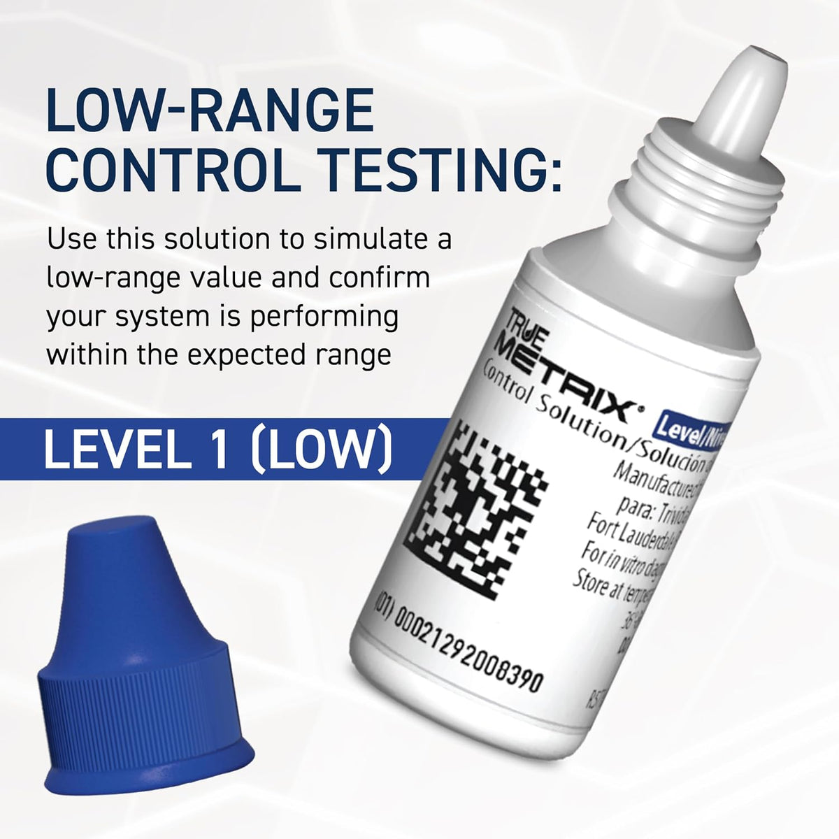 True Metrix Control Solution Level 1, 3 mL | Blood Glucose Control Solution