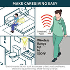Caregiver Pager with 2 Call Buttons and 2 Pagers for Home Care