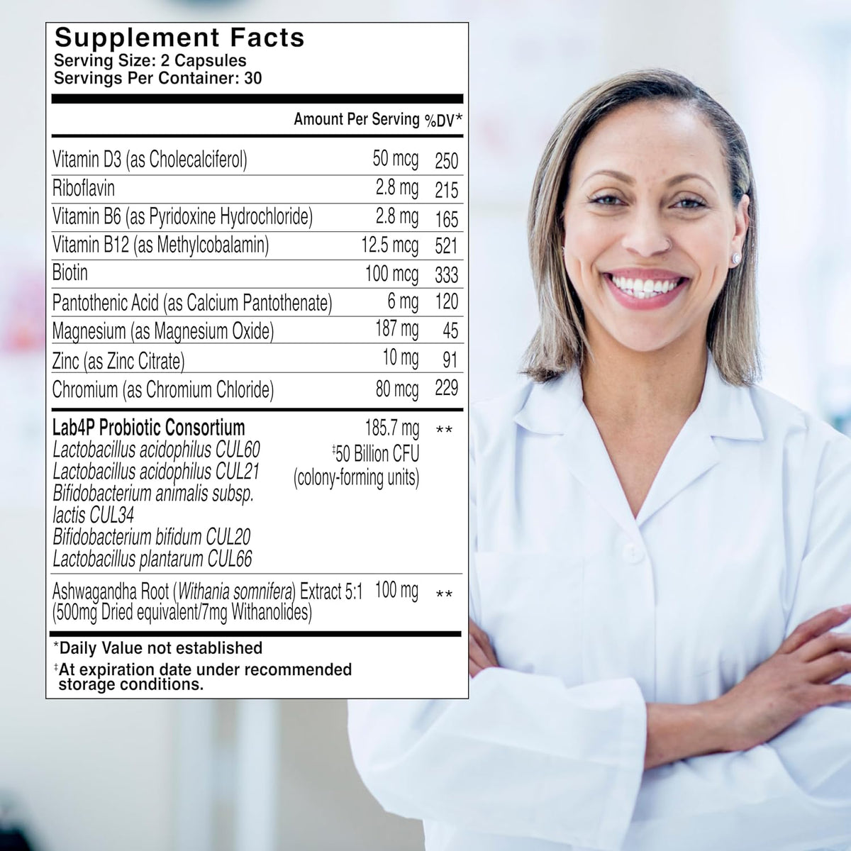 Health & Her Weight Management Probiotics for Women - Perimenopause & Menopause Supplement - Clinically Studied 50bn CFU Probiotics to Support Gut Health, Energy, Mood & Mind, Vegan (60 ct - 1 Month)