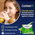 Canker-X Mouth Sore Gel, Fast Pain Relief, Benzocaine-Free, 0.28 Fl Oz | Heals Canker Sores, Cheek Bites & Oral Abrasions, Alcohol-Free, Adults & Kids 6+ Years