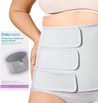 Frida Mom Belly Folder - Postpartum Recovery, Abdominal Support for Natural Birth and C-Section Recovery, Adjustable Compression Wrap 9" Tall