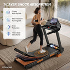 CURSOR FITNESS 16% Incline Treadmills for Home Small with 3 LED Displays | 400LBS Capacity Foldable Walking Pad Treadmill with Low Noise 3.0HP Motor, Portable Treadmill 0.6-7.0MPH