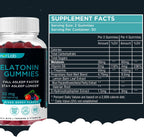 BionerLab Melatonin Gummies (30mg) Enhanced with L-theanine & Vitamin B6 for Adult Women Men - Extra Strength Chewables Calm Gummy - Gluten Free