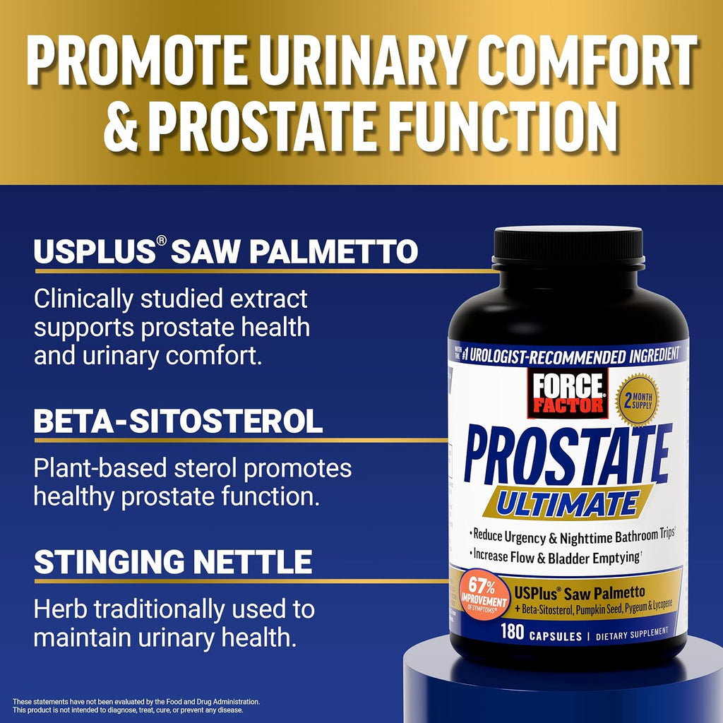 Force Factor Prostate Ultimate, Prostate Health Supplement for Men