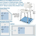 Vaunn Tool-Free Assembly Adjustable Shower Chair Spa Bathtub Seat Bench with Removable Back, Aluminum, White