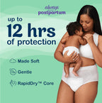 Always Discreet Postpartum and Adult Incontinence Underwear for Women, Size S/M, Maximum Protection, 16 CT