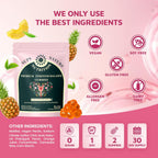 Women's Probiotic Gummies Premium Feminine Balance Gummies for Women – pH Balance Health Support with Probiotics Hawaiian Pineapple Flavor-Vegan & Sugar-Free, 60 Gummies 30 Servings