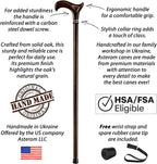Asterom Handcrafted Walking Cane, Stylish Wooden Canes for Men, Oak Wood