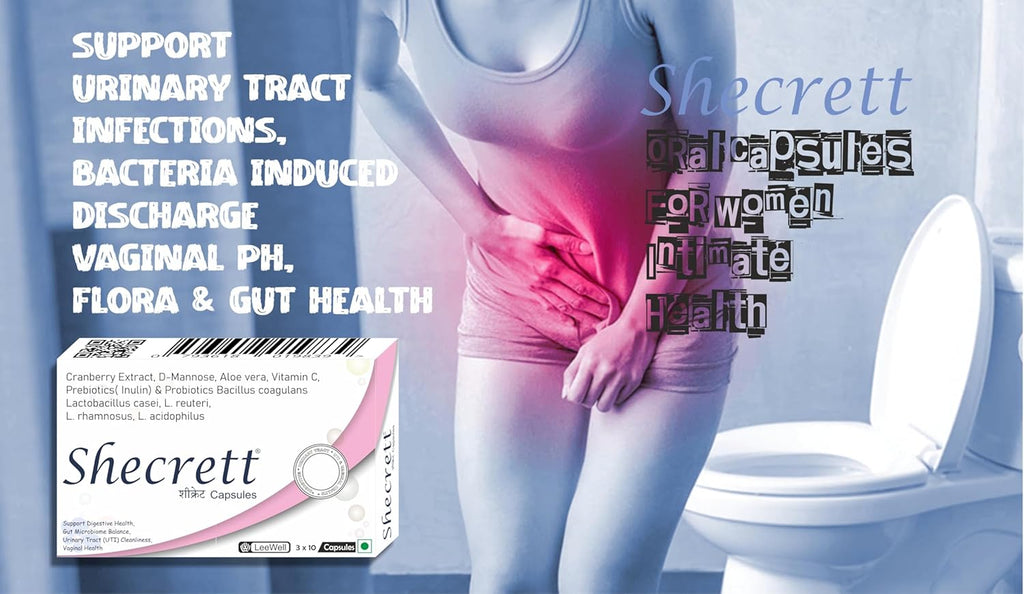 UTI Probiotics Supplement for women | Cranberry supplement | Lactobacillus rhamnosus, L. casei, L. reuteri, L. acidophilus, Bacillus coagulans | D Mannose, Aloe Vera, Inulin for Vaginal Flora, Gut Health, Urinary Tract, Ph Balance - 30 Capsules