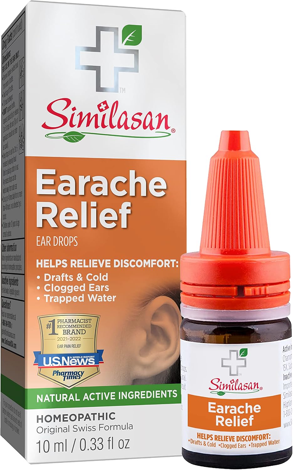 Similasan Earache Relief Ear Drops 0.33 Ounce Bottle, #1 Pharmacist Recommended for Ear Pain