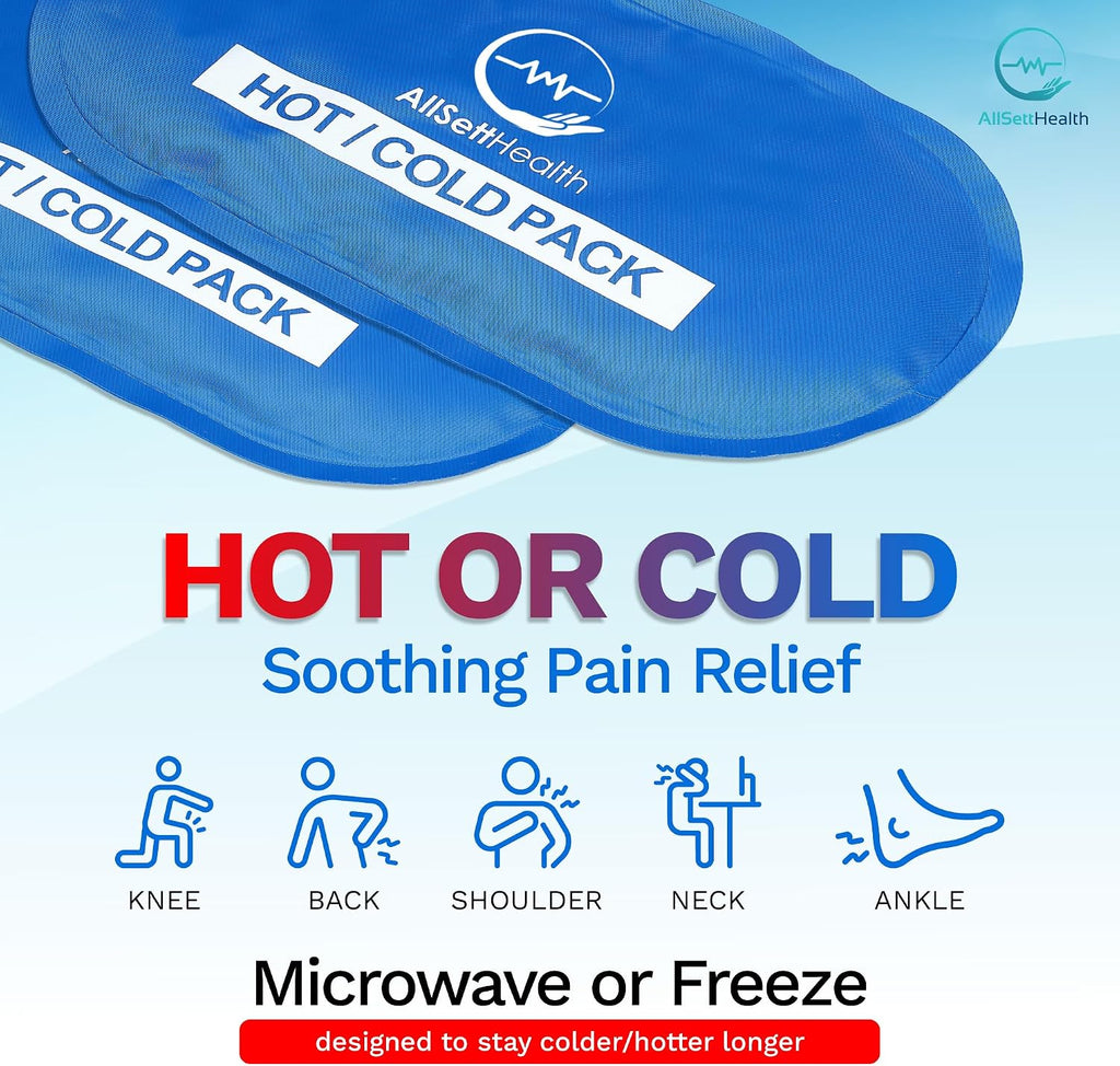 4 Pack Reusable Ice Packs for Injuries, Soft Gel Ice Packs for Sprains