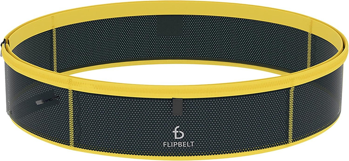 FlipBelt Lightweight Running Air Belt, Fitness and Running Fanny Pack for Women and Men, Non Chafing Waist Band Pack for Phone, Keys, Money, Moisture Wicking Storage Belt, USA Company