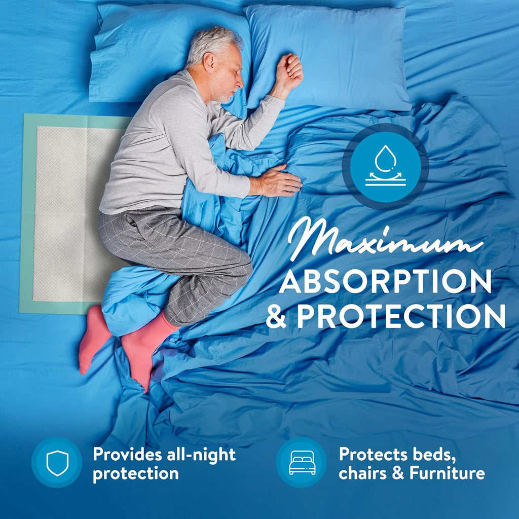 Inspire Extra Large Super Absorbent Disposable Bed Pads for Chronic Incontinence Ultra Thick and Absorbent Bed Pads Disposable Adult | Pee Pads for Adults (36" X 36" Pack of 50)