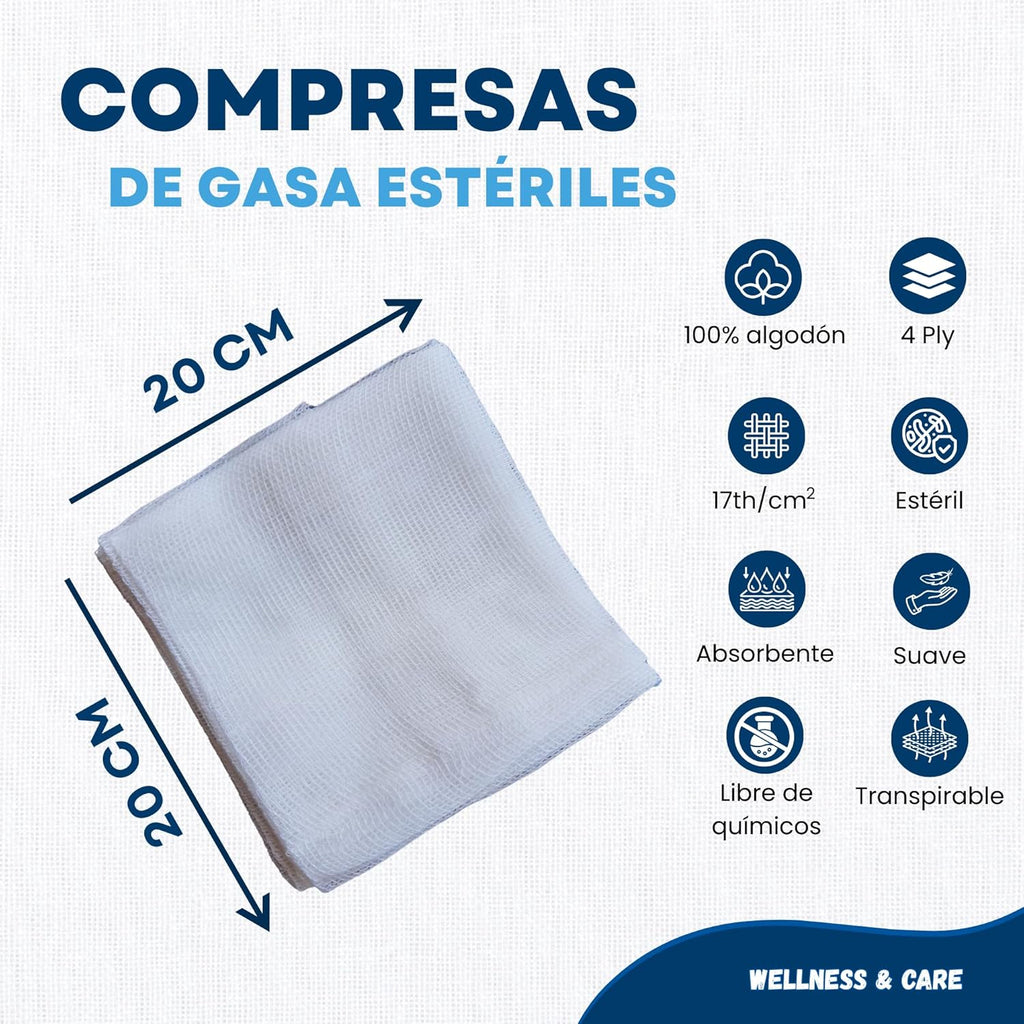Woven sterile gauze (20x20cm (150uni))