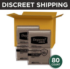 Depend Fresh Protection Adult Diapers, Incontinence Underwear for Men, Disposable, Maximum, Small/Medium, Grey, 80 Count (2 Packs of 40), Packaging May Vary