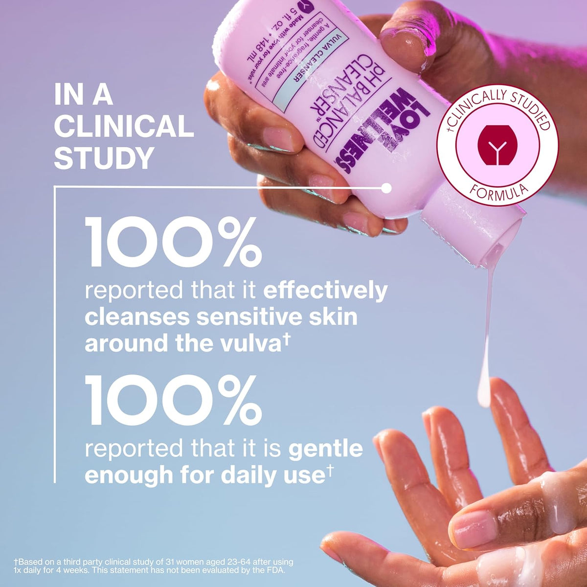 Love Wellness pH Balancing Cleanser | Feminine Vaginal Wash | Fragrance-Free | Vaginal Cleanser for Balanced pH, Intimate Health & Hygiene | Non-Irritating with Aloe Vera for Sensitive Skin | 5 Fl Oz