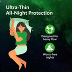 Evereve Ultra-Thin Nights Sanitary Pads for Women, XXL+ 360mm, 22 Pads, 60% Longer & Wider Back, Soft & Breathable, Rash-Free Comfort, 2X Faster Absorption, Dry Feel Protection, Heavy Flow Night Use