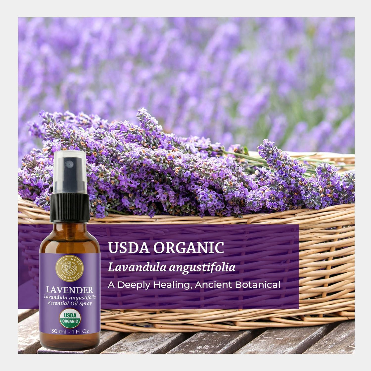 Lavender Essential Oil Calming Spray, USDA Certified | Designed for Rest & Restoration – Stress Relief, Relaxation & Sleep, Emotional Balance, Soften & Soothe Skin.