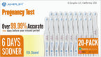 Amplim Early Detection Pregnancy Test Sticks 20 Pack for Women, 99.99% Accurate, Sensitive Midstream Home Urine Test Kit, 2-Sec Reliable Results 6 Days Sooner, 10 MIU/mL HCG
