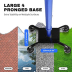 Stand Assist Walking Cane for Seniors - Foldable Adjustable Quad Cane with Second Handle for Leverage, Self Standing Walking Stick with 4-Pronged Base for Stability and Surgery Recovery