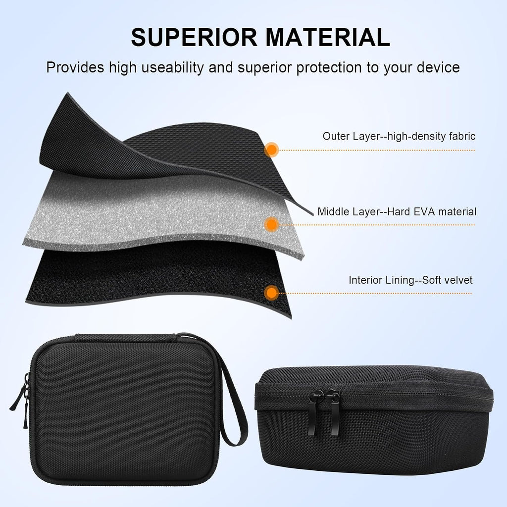 Elonbo Carrying Case for Portable Handheld Inhaler Nebulizer Machine, Black