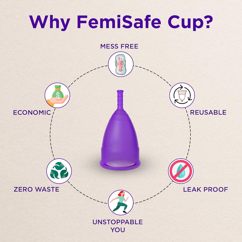 A Menstrual Cups and Discs Silicone Reusable