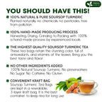 FreshDrinkUS, Premium 60 Soursop Turmeric Tea Bags, 100% Natural, Blend of Soursop Leaves, and Turmeric Root. No Sugar, Vegan.