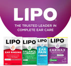 LIPO Earwax Removal Drops, Ear Cleaning for Wax & Clogged Ears, 0.5 fl oz | Peroxide-Free, Gentle, Hygiene Support, Build-Up & Daily Use
