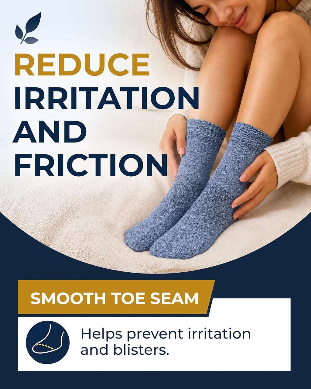 Pembrook® Bamboo Viscose Diabetic Socks for Women & Men - 6 Pairs Ankle Socks for Swollen Feet | Neuropathy Socks