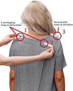 Deyeek Hospital Gowns for Women Tear Away Snap Open Back Post Surgery Dress