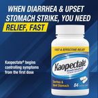 Kaopectate Multi-Symptom Anti-Diarrheal & Upset Stomach Reliever, 84 Caplet