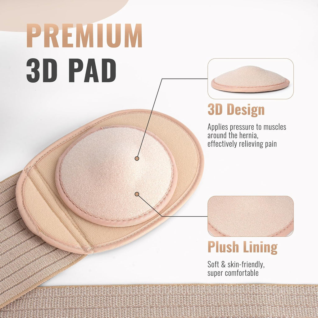 Navel Hernia | Male and Female Abdominal Hernia | Belly Button Type Hernia Tier, with a Hernia Compression Pad | Abdominal Gastric Post-Surgery Support Band