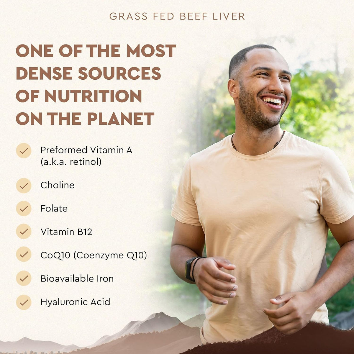 Ancestral Supplements Beef Liver Support Capsules, Iron & Energy, 180 Ct