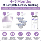 Ovulation Test Kit with App Support – 50 LH Strips, Track & Predict Ovulation, 5-Min Results, Accurate Fertility Tracker for Women