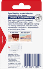 Elastoplast Waterproof XL Fast Healing Wound Dressings 6.5cm x 4.3cm (8 Pack) | Reduces Risk of Scarring | Extra Strong Adhesion | Waterproof Plaster | Protects Wounds from Dirt & Bacteria