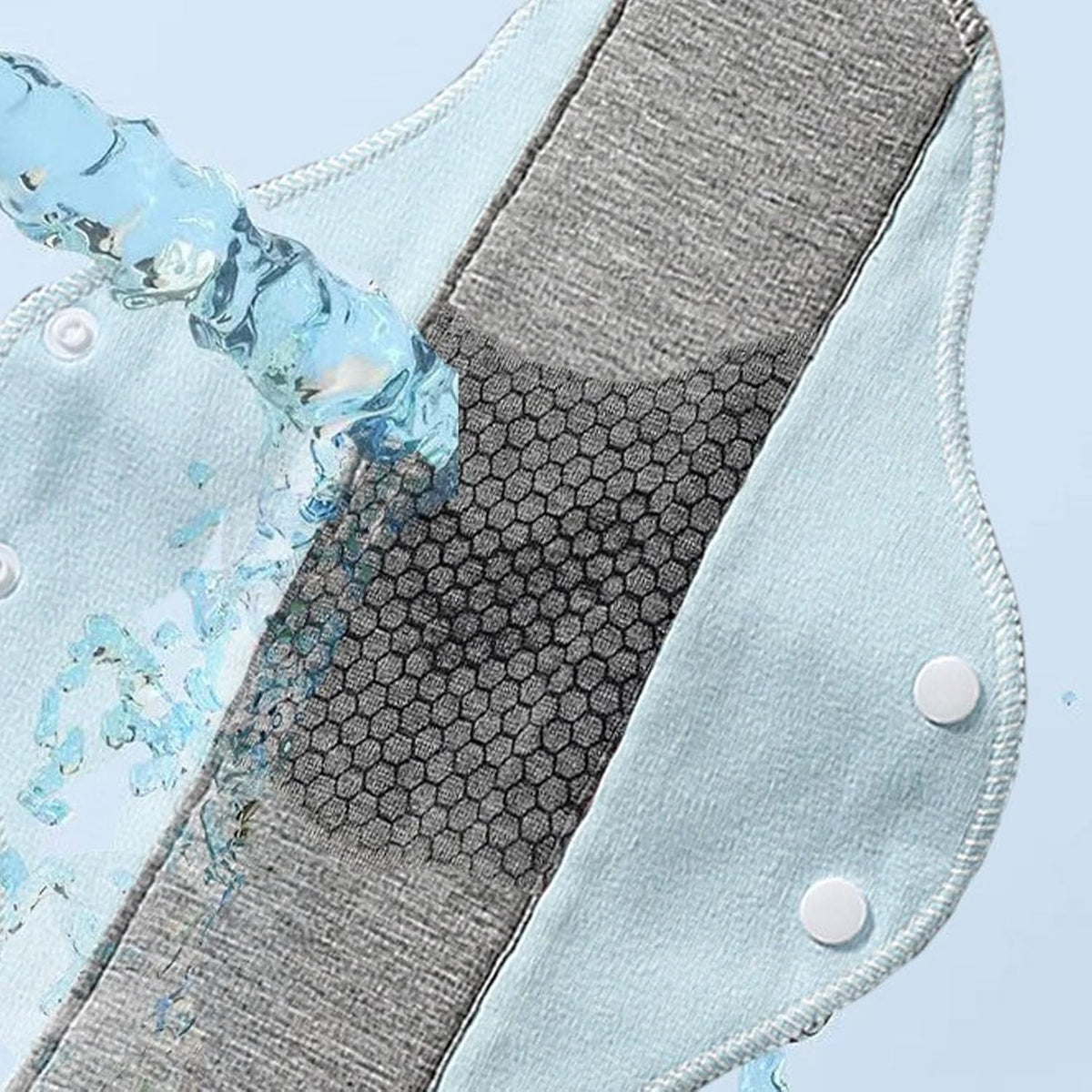 6 Pack Washable Sanitary Pads Reusable Cotton Cloth Pads for All Women
